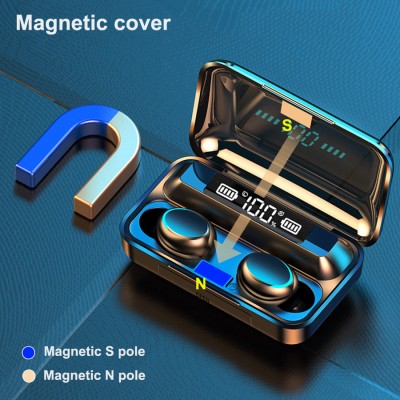 Robotcube 5.0 Powerbank Blue Tooth Earphones Bluetooth Min 1:1 Black Qi Tws Earbuds